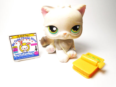 Littlest Pet Shop Persian cat #328 with accessory
