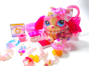 Littlest Pet Shop Rare Pink King Charles Spaniel #2508 & accessories authentic - My Cute Cheap Store