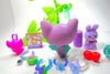 Littlest Pet Shop Purple Glitter Bat #2142 with cute accessories authentic