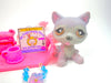 Littlest Pet Shop Blue Lavender Husky #1046 with cute accessories authentic