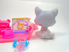 Littlest Pet Shop Blue Lavender Husky #1046 with cute accessories authentic