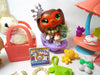 Littlest Pet Shop Dachshund #675 "Savvy" and Owl with cute and unique accessories