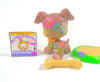 Littlest Pet Shop Flower Tattoo Boxer Dog #1840 with cute accessories authentic