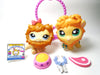 Littlest Pet Shop Sassiest cat #1005 and lion #1004 with accessories