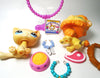 Littlest Pet Shop Sassiest cat #1005 and lion #1004 with accessories