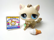 Littlest Pet Shop Tabby cat #563 with accessories