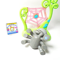 Littlest Pet Shop Gray Spider #411 with a spider web