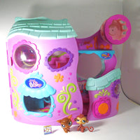 Littlest Pet Shop Gym with accessories and  2 pets