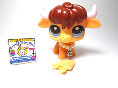 Littlest Pet Shop Gen 7 Bull #5 with accessories