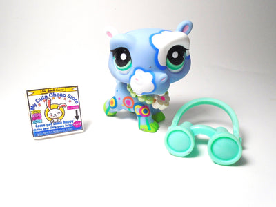 Littlest Pet Shop Postcard Hippo #1850 with accessories