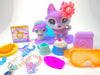Littlest Pet Shop Rare Purple Husky Wolf #2110 & accessories authentic
