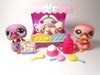 Littlest Pet Shop Mommy and Baby Swan and Purple Swan and baby Koala set