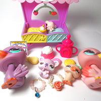 Littlest Pet Shop Mommy and Baby Swan and Purple Swan and baby Koala set