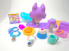 Littlest Pet Shop Rare Purple Husky Wolf #2110 & accessories authentic
