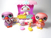 Littlest Pet Shop Mommy and Baby Swan and Purple Swan and baby Koala set