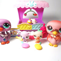 Littlest Pet Shop Mommy and Baby Swan and Purple Swan and baby Koala set