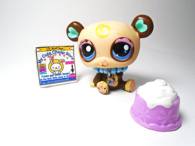 Littlest Pet Shop Panda Bear Pandalyn Blossom #1495 with accessories