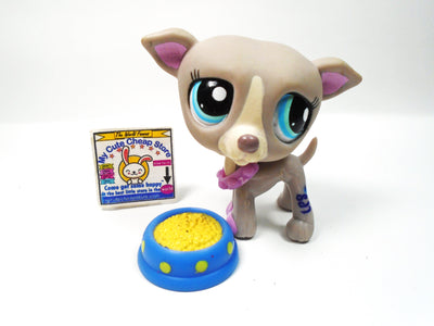 Littlest Pet Shop Greyhound dog #1897 with accessories