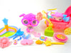 Littlest Pet Shop Rare Mommy Baby Poodle #2497 #2498 with cute accessories