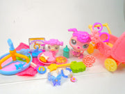 Littlest Pet Shop Rare Mommy Baby Poodle #2497 #2498 with cute accessories - My Cute Cheap Store