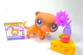 Littlest Pet Shop Orange Brown Ferret #1612 with cute accessories