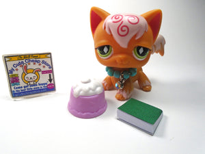 Littlest Pet Shop Angora cat #511 with accessories