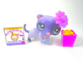 Littlest Pet Shop Purple Ferret #482 with cute accessories