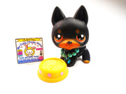 Littlest Pet Shop Doberman dog #92 with accessories