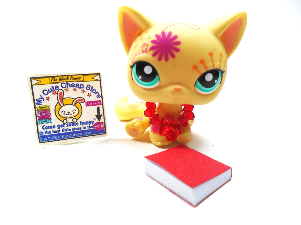 Littlest Pet Shop Postcard cat #1231 with accessories