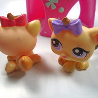 Littlest Pet Shop triplet kittens #1335, #1336, #1337 with a cat tree