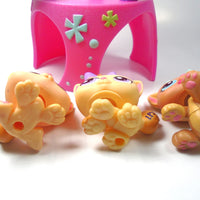 Littlest Pet Shop triplet kittens #1335, #1336, #1337 with a cat tree