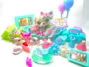 Littlest Pet Shop Rare White No # Golden Retriever & cute accessories Authentic - My Cute Cheap Store