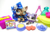 Littlest Pet Shop short hair cat #468 and kitten #2033 with unique accessories