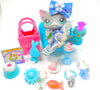 Littlest Pet Shop Grey Short Hair Cat #126 with cute accessories Authentic