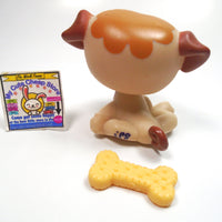 Littlest Pet Shop Pug #1753 with a bone