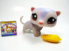 Littlest Pet Shop Ferret #1666 with a corn