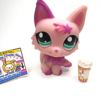 Littlest Pet Shop Gen 7 Pink Wolf #79 with a cup