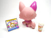 Littlest Pet Shop Gen 7 Pink Wolf #79 with a cup