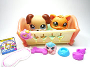 Littlest Pet Shop Babay Boxer #143 and Kitten #1691 with accessories