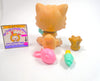 Littlest Pet Shop Cream White Persian Cat #129 with cute accessories authentic - My Cute Cheap Store