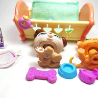 Littlest Pet Shop Babay Boxer #143 and Kitten #1691 with accessories