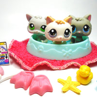 Littlest Pet Shop set of 3 kittens with accessories