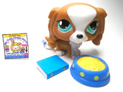 Littlest Pet Shop Charles Spaniel dog # 1825 with accessories