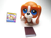 Littlest Pet Shop Basset Hound #222 with a mini book