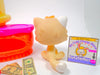 Littlest Pet Shop Yellow Sitting Persian Cat #521 & cute accessories authentic