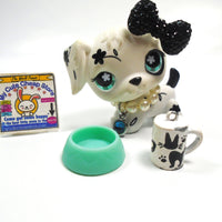 Littlest Pet Shop Dalmatian dog #469 with cute accessories