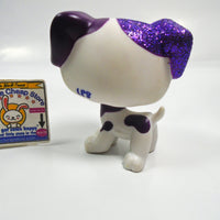 Littlest Pet Shop purple glitter Dalmatian dog #2136