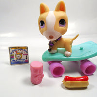 Littlest Pet Shop Bull Terrier #860 with accessories