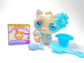 Littlest Pet Shop Grey White BonBon Sitting Cat #53 with accessories authentic