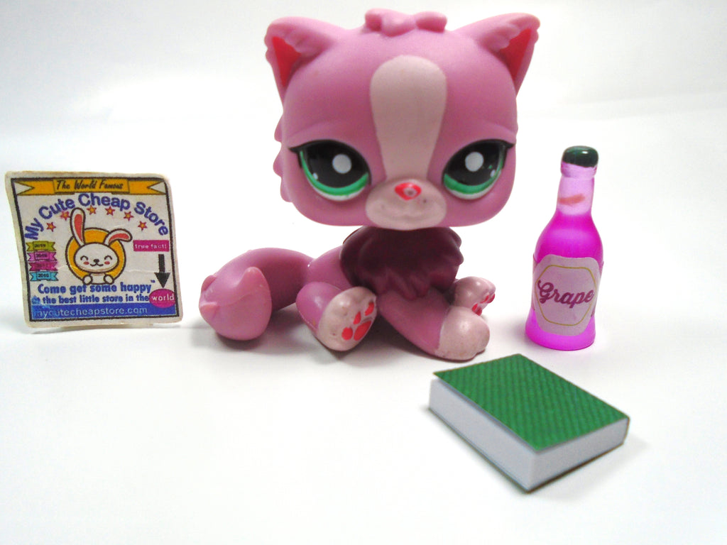 Littlest Pet Shop Persian cat #2138 with accessories